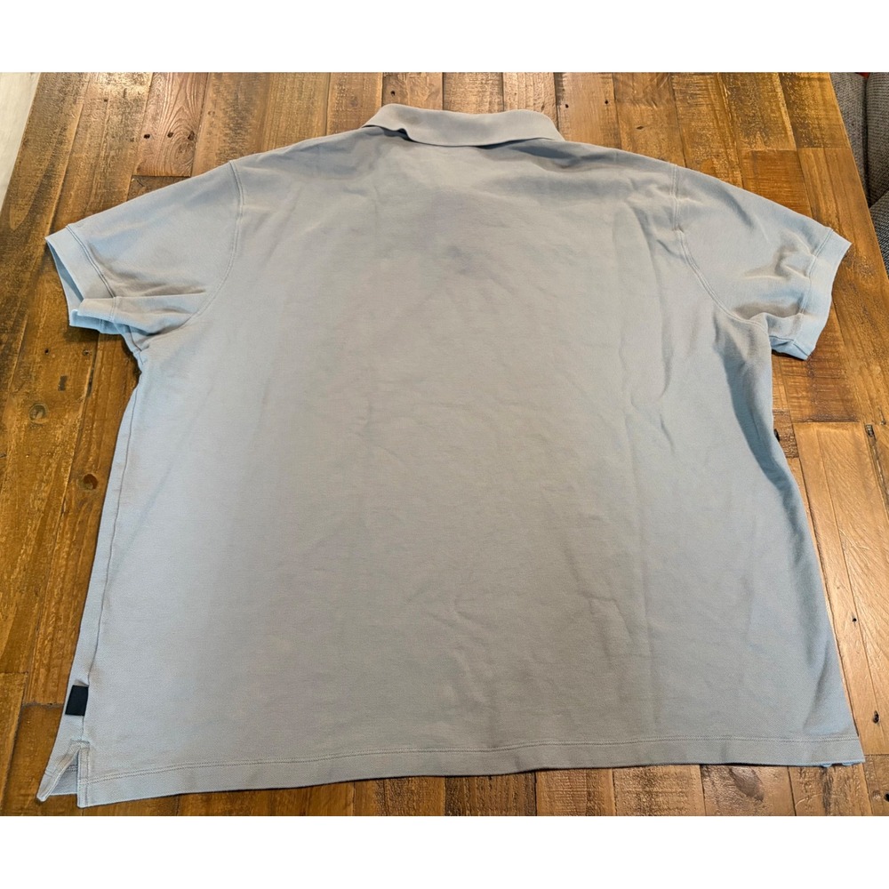 Patagonia Mens 3XL Organic Cotton Short Sleeve Polo Shirt Grey Fitz Roy Logo - Picture 5 of 10
